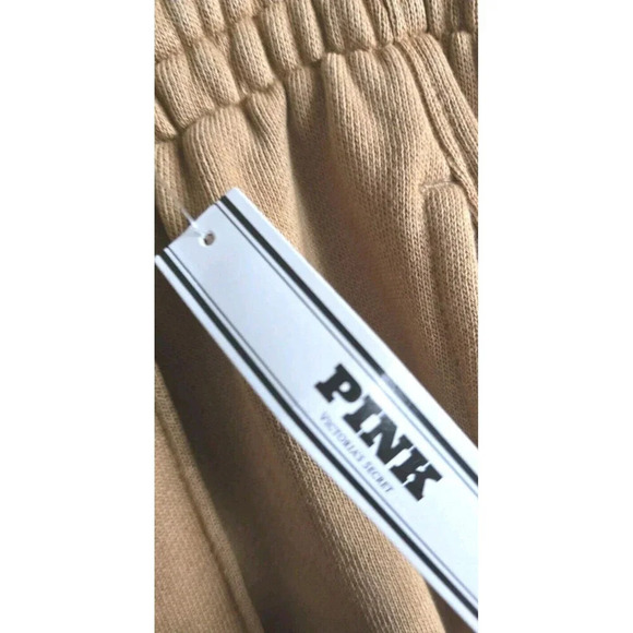 Pink Wide Leg Pants Womens SP Tan Relaxed Fit Ivy Fleece Victoria’s Secret NWT - Picture 3 of 8